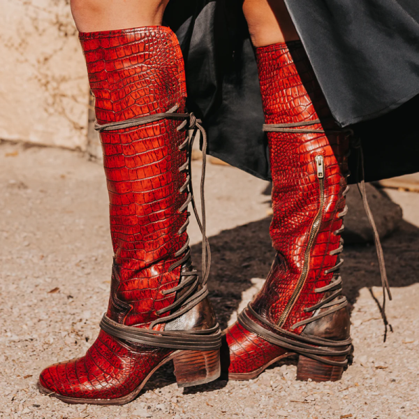 FREEBIRD | WOMEN'S COAL-RED CROCO