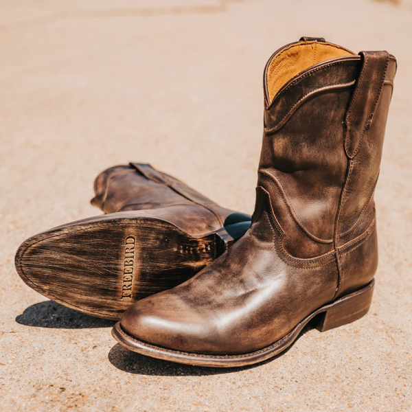 FREEBIRD | MEN'S OUTLAW-BROWN DISTRESSED - Click Image to Close